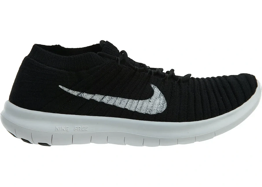 Фото № 1 с приближением к товару «‎Nike Free Rn Motion Flyknit Black White-Volt-Dark Grey »