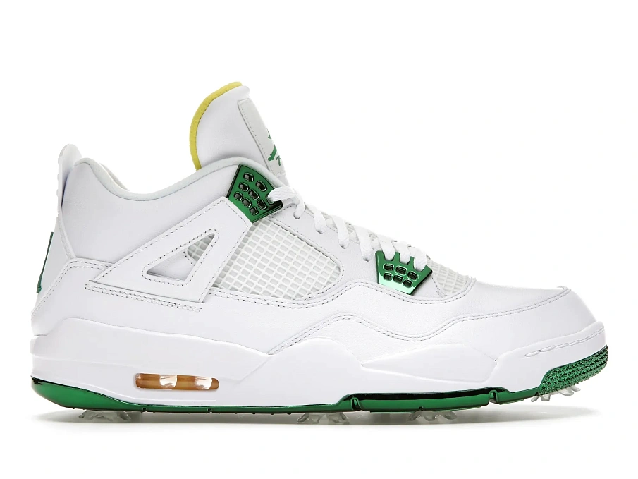 Фото № 1 с приближением к товару «‎Jordan 4 Retro Golf Metallic Green»