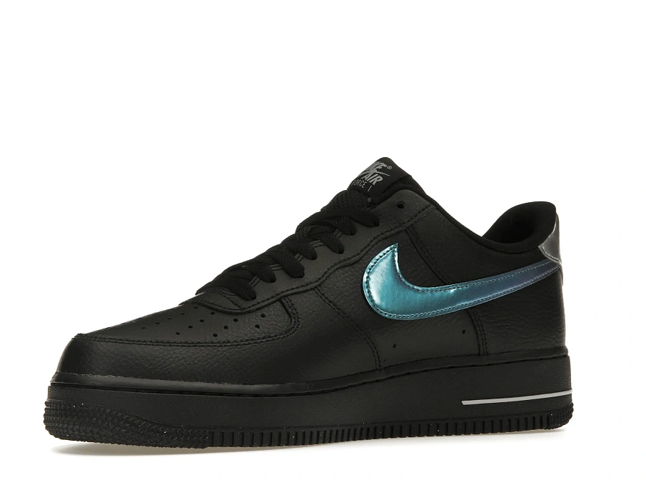 Фото № 4 с приближением к товару «‎Nike Air Force 1 07 Low Black Blue Lightning»