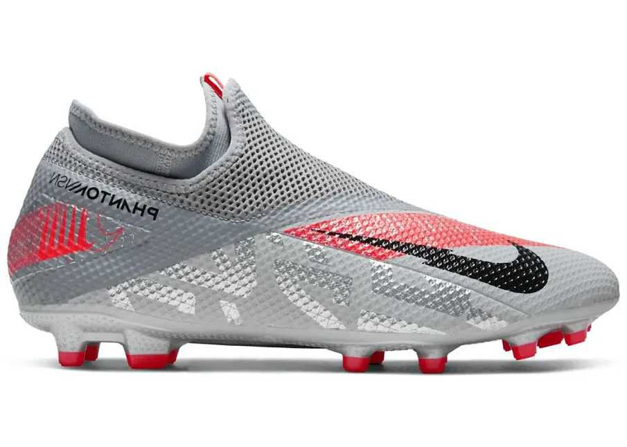 Фото № 1 с приближением к товару «‎Nike Phantom Vision 2 Academy Dynamic Fit MG Metallic Grey Crimson»