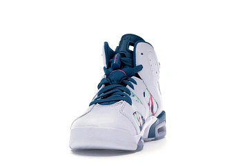 Jordan 6 Retro White Laser Fuchsia Green Abyss  - 3