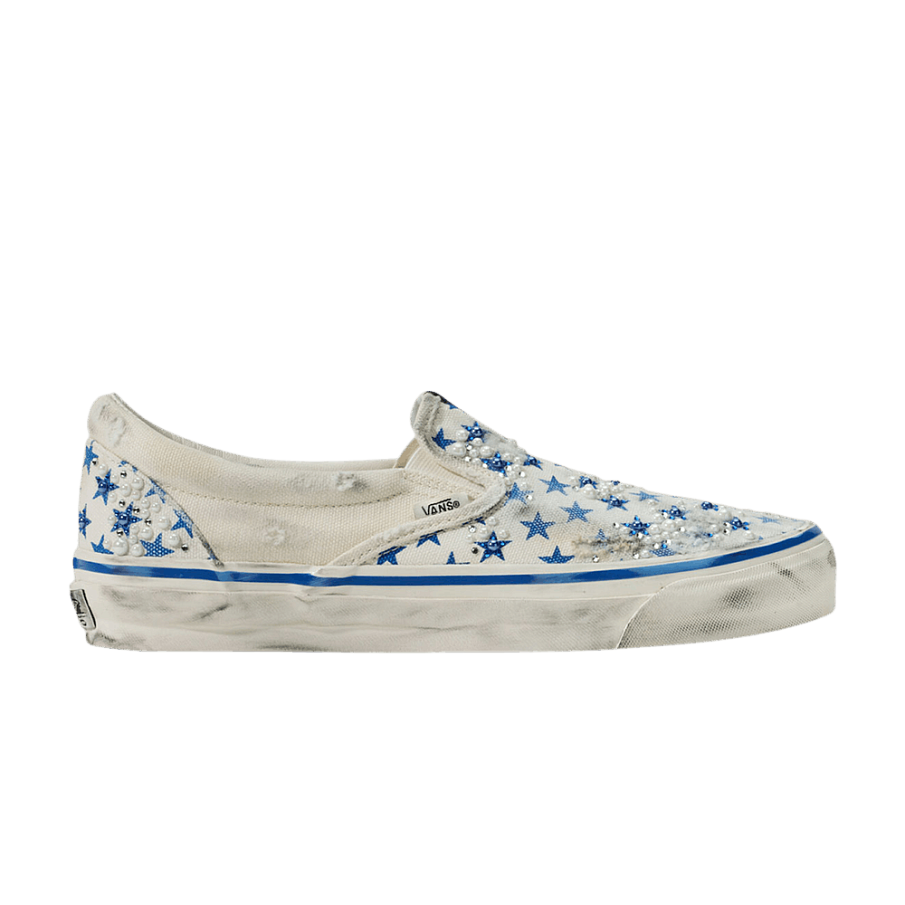 Фото № 1 с приближением к товару «‎Mattias Gollin x Vans Slip-On Stella Rossa Blue»