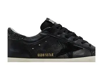Golden Goose Women's Superstar Black Glitter Heel - 3