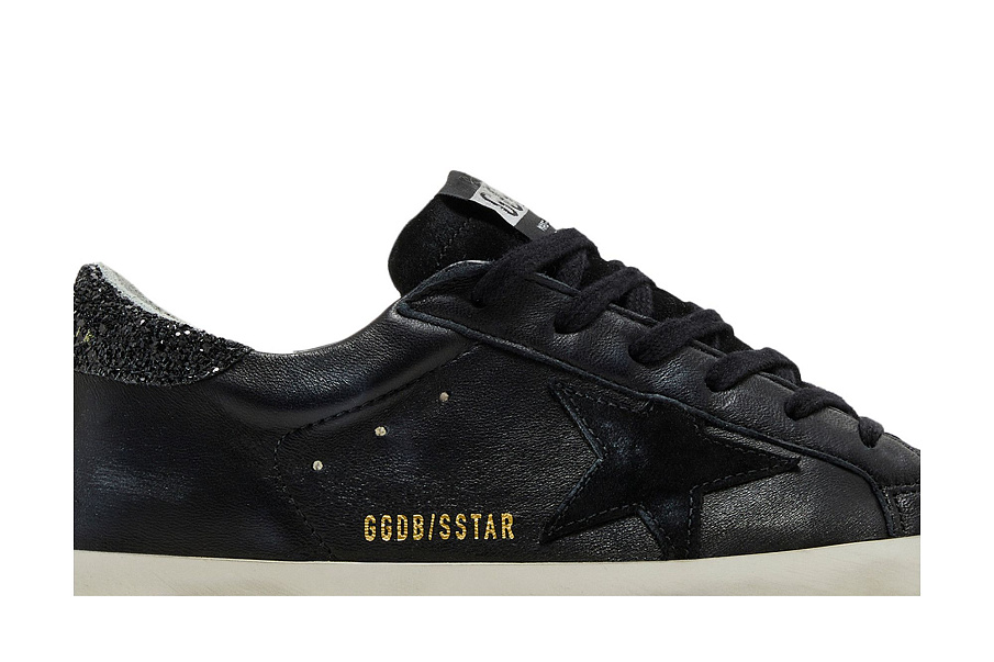 Фото № 3 с приближением к товару «‎Golden Goose Women's Superstar Black Glitter Heel»