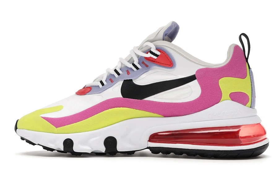 Фото № 5 с приближением к товару «‎Nike Air Max 270 React White Pink Yellow »