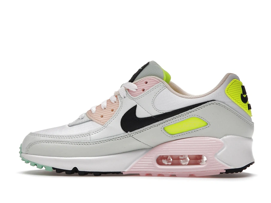 Фото № 5 с приближением к товару «‎Nike Air Max 90 White Volt Green Glow »