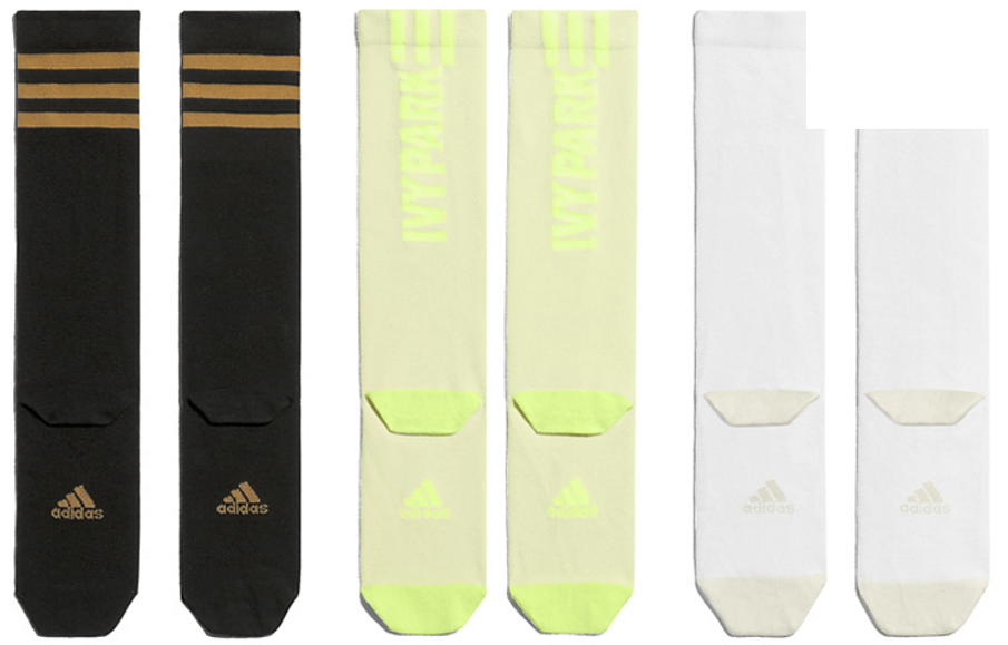 Фото № 2 с приближением к товару «‎adidas x IVY PARK Logo Printing Socks 3 Packs BlackYellowWhite»