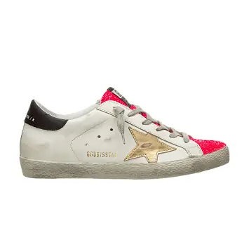 Golden Goose Women's Superstar White Glossy Pink Glitter - 1