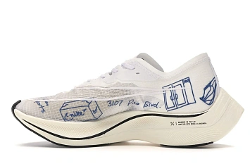 Nike ZoomX Vaporfly Next% Blue Ribbon Sports White - 5