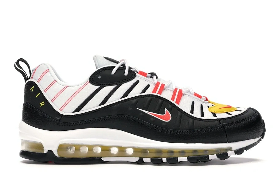 Фото № 1 с приближением к товару «‎Nike Air Max 98 Black White Yellow Crimson»