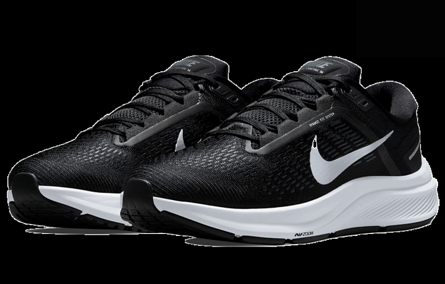 Фото № 3 с приближением к товару «‎Nike Air Zoom Structure 24 Low-Top Running Shoes BlackSilver»