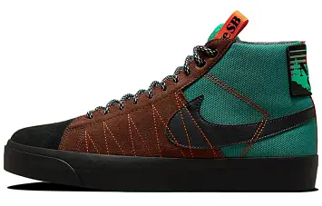Nike SB Zoom Blazer Mid PRM Sneakers BlackBrownGreen - 1