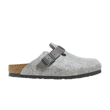 Birkenstock Boston Natural Leather-Felt Light Grey - 1