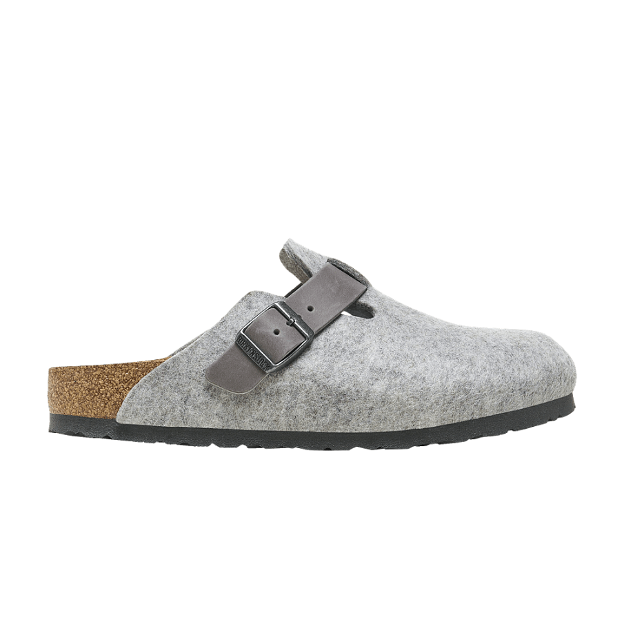 Фото № 1 с приближением к товару «‎Birkenstock Boston Natural Leather-Felt Light Grey»
