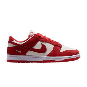 Nike Women's Dunk Low Sail White Metallic Silver Light Crimson