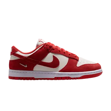 Nike Women's Dunk Low Sail White Metallic Silver Light Crimson