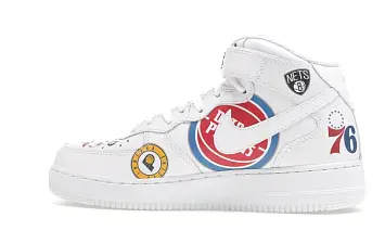 Nike Air Force 1 Mid Supreme NBA White - 5