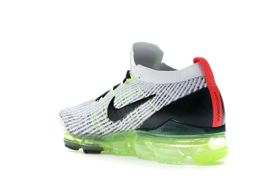 Фото № 5 с приближением к товару «‎Nike Air VaporMax Flyknit 3 White Black Volt Bright Crimson»