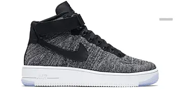 Nike Air Force 1 Mid Flyknit Oreo White - 2