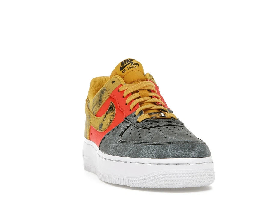 Фото № 4 с приближением к товару «‎Nike Air Force 1 Low Tie Dye Dark Sulphur»