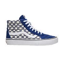 Фото № 1 с приближением к товару «‎Supreme x Vans Sk8-Hi Pro Checkered Blue»