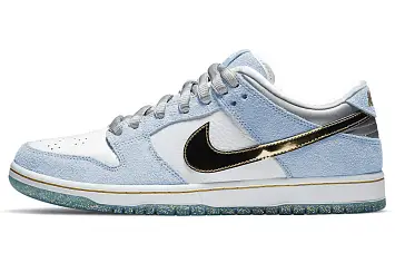Sean Cliver x Nike SB Dunk Low Pro QS WhiteBlueGold - 1
