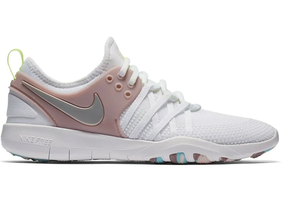 Фото № 1 с приближением к товару «‎Nike Free TR 7 White Metallic Silver Elemental Rose »