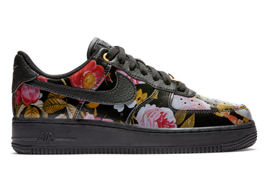 Фото № 2 с приближением к товару «‎Nike Air Force 1 Low Black Floral»