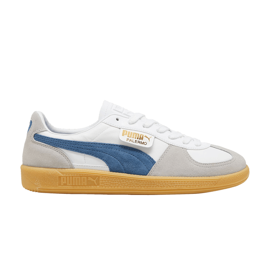 Фото № 1 с приближением к товару «‎Puma Palermo Leather White Blue Horizon Gum»