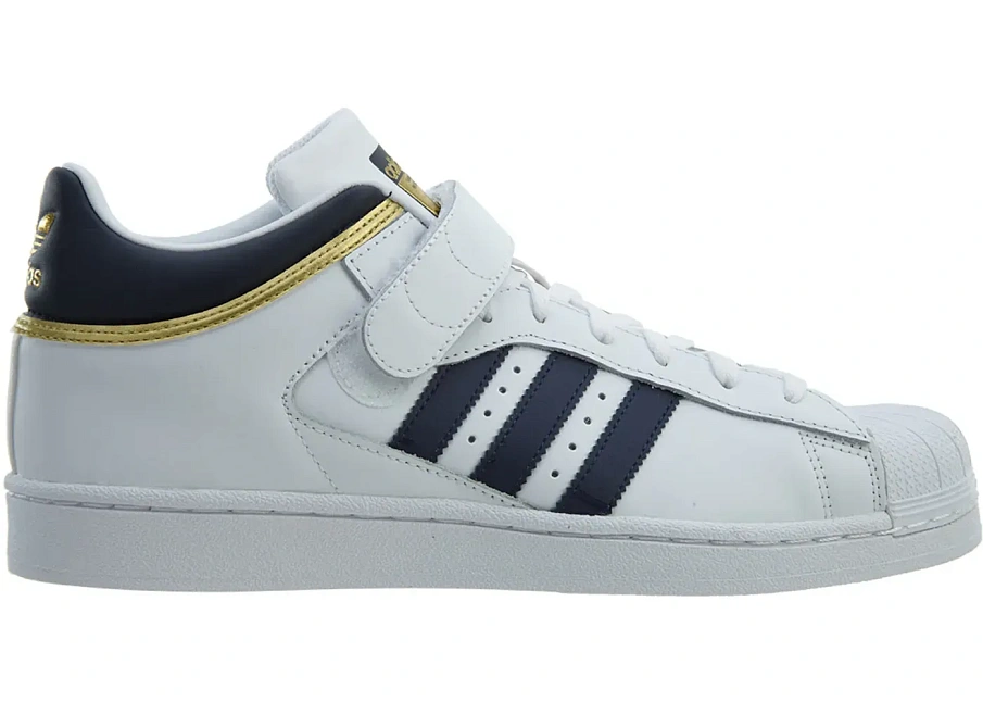 Фото № 1 с приближением к товару «‎adidas Pro Shell White Navy-Gold Metallic»