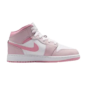 Air Jordan 1 Mid GS Pearl Pink White - 1