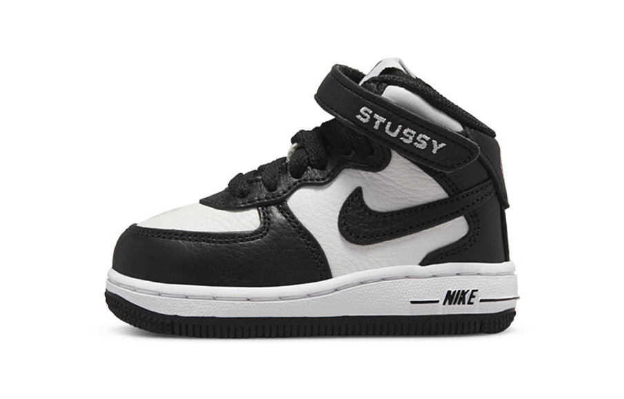 Фото № 1 с приближением к товару «‎Stussy Nike TD Air Force 1 Mid "Black and Light Bone"»