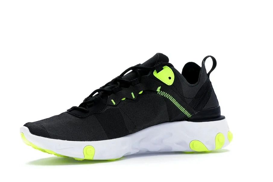 Фото № 4 с приближением к товару «‎Nike React Element 55 Black Wolf Grey Volt»