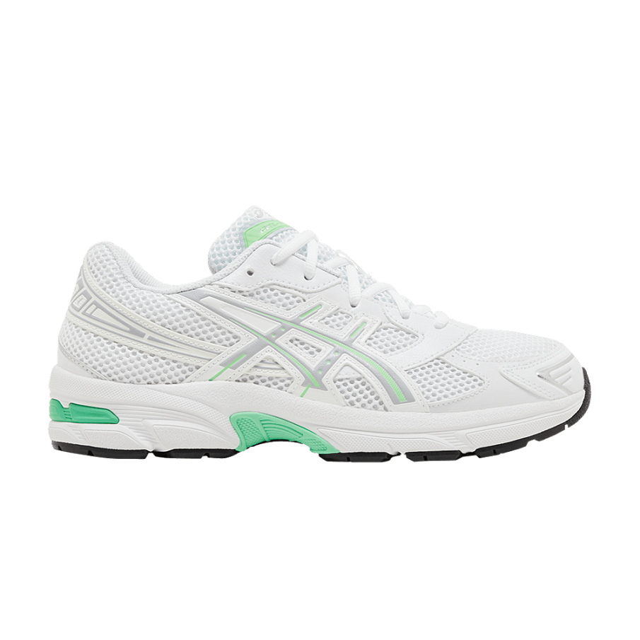 Фото № 1 с приближением к товару «‎ASICS Gel 1130 GS White Piedmont Grey Green»