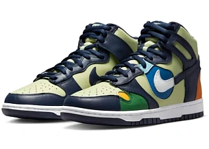Nike Dunk High See Through Pistachio Midnight Navy 