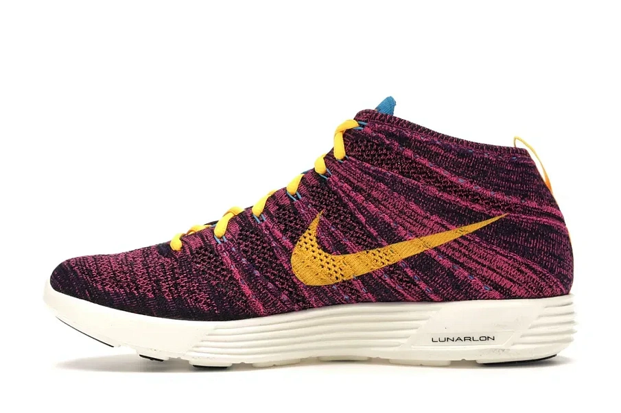 Фото № 3 с приближением к товару «‎Nike Lunar Flyknit Chukka Grand Purple Laser Orange»