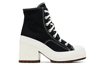 Converse Chuck 70 De Luxe Heel High Black Egret - 2