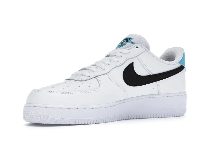 Фото № 2 с приближением к товару «‎Nike Air Force 1 Low Worldwide White Blue Fury Black»