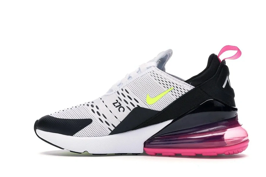Фото № 6 с приближением к товару «‎Nike Air Max 270 White Black Laser Fuchsia Volt »