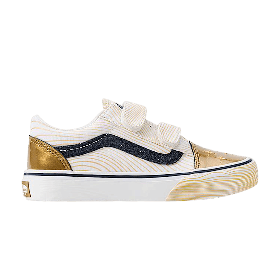 Фото № 1 с приближением к товару «‎KPop Demon Hunters x Vans Little Kids Old Skool V Golden»