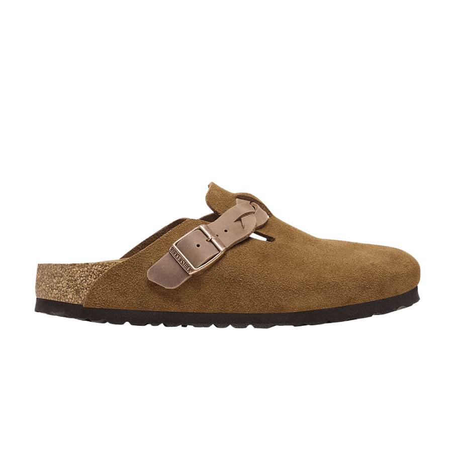Фото № 1 с приближением к товару «‎Birkenstock Boston Braided Suede Leather Narrow Mink»