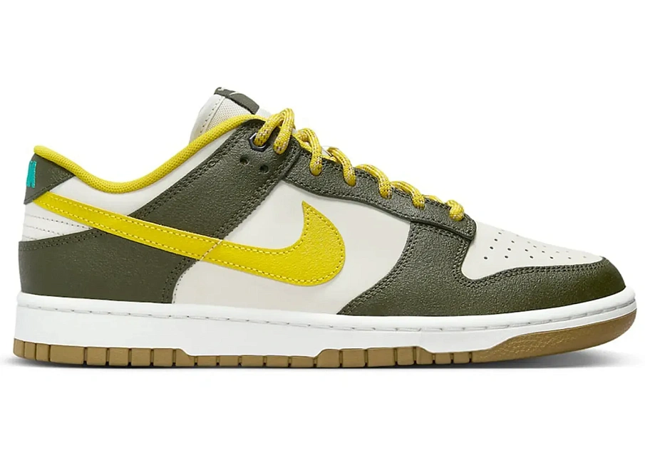 Фото № 1 с приближением к товару «‎Nike Dunk Low Retro Premium Cargo Khaki Vivid Sulfur»