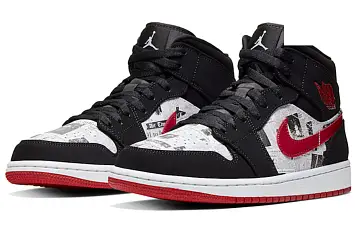 Air Jordan 1 Mid SE Newspaper 'Air Times' - 5