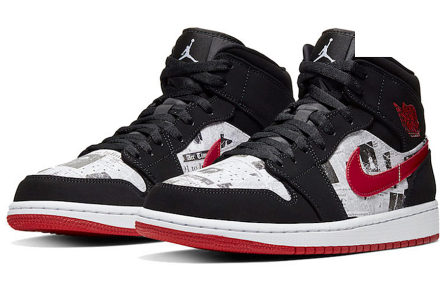 Фото № 3 с приближением к товару «‎Air Jordan 1 Mid SE Newspaper 'Air Times'»