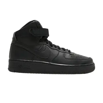 Air Jordan Air Force 1 High LE GS Triple Black - 1