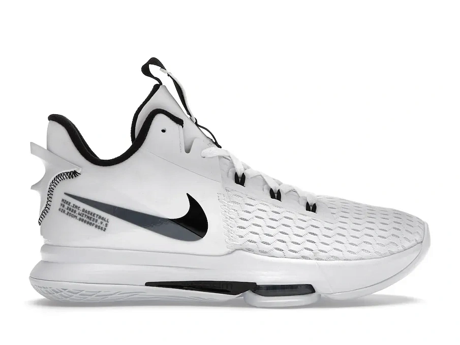 Фото № 1 с приближением к товару «‎Nike LeBron Witness 5 White Black»
