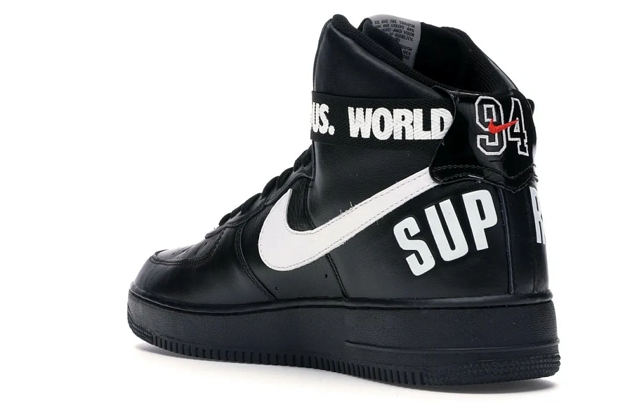 Фото № 6 с приближением к товару «‎Nike Air Force 1 High Supreme World Famous Black»