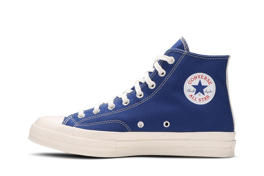 Фото № 4 с приближением к товару «‎Comme des Garçons PLAY x Converse Chuck 70 High Blue Quartz»