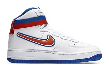 Nike Air Force 1 High Skate Shoes WhiteBlueRed (AV3804-100) - 2