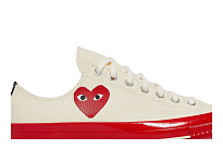 Фото № 3 с приближением к товару «‎Comme des Garçons Play x Converse Chuck 70 Low Pristine Red»